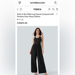 Built-in Bra Wide Leg Casual Jumpsuit with Pockets-Easy Peezy Edition
